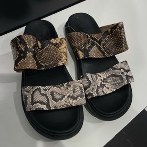 Snakeskin Printed Sandals